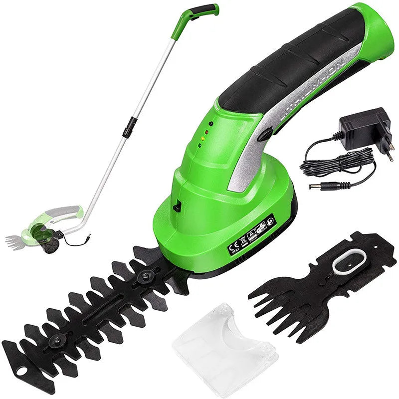 Small Rechargeable Electric Lawn Mower – Portable Cordless Grass Trimmer