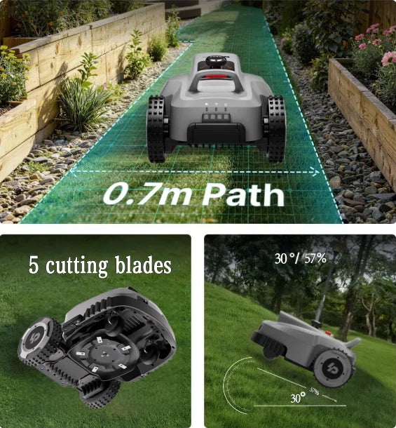Automatic Robotic Lawn Mower – Waterproof IPX6, Covers up to 28,000 m², DIY Install
