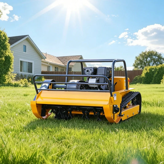 High-End Remote Control All-Terrain Mowing Robot – Gasoline Engine, Mulching