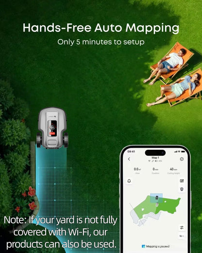 Automatic Robotic Lawn Mower – Waterproof IPX6, Covers up to 28,000 m², DIY Install