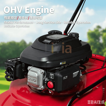 Ride-On Gasoline Lawn Mower Tractor – 7 HP Engine, Self-Propelled, Adjustable Cutting Height