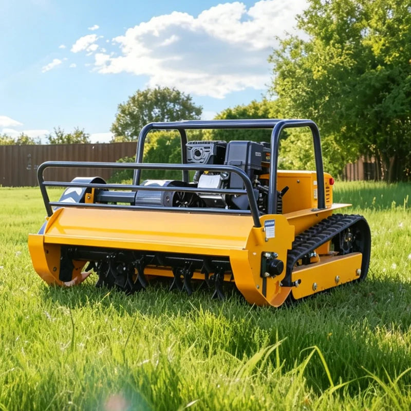 High-End Remote Control All-Terrain Mowing Robot – Gasoline Engine, Mulching