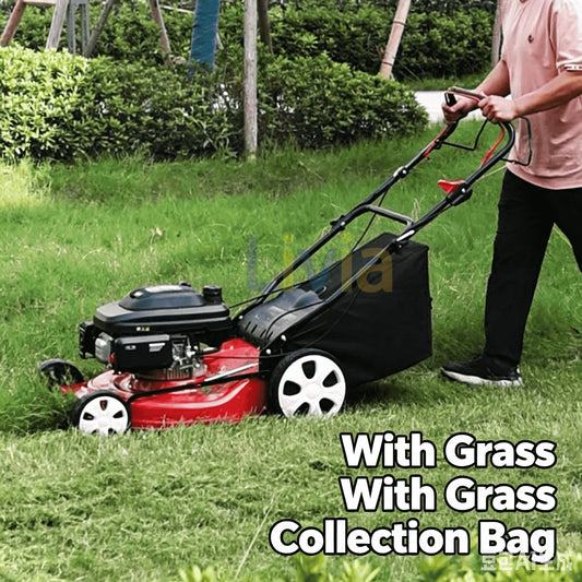 Ride-On Gasoline Lawn Mower Tractor – 7 HP Engine, Self-Propelled, Adjustable Cutting Height