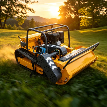 High-End Remote Control All-Terrain Mowing Robot – Gasoline Engine, Mulching