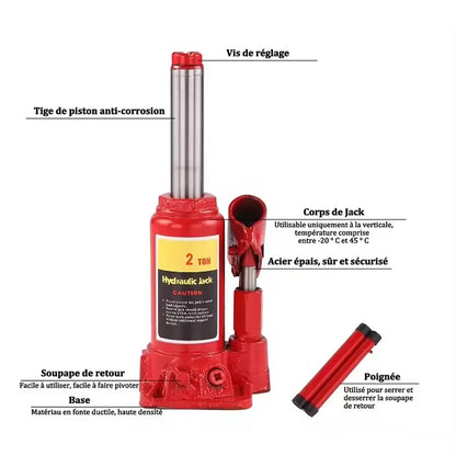 2 Ton Hydraulic Service Jack – High-Carbon Steel, ASME Certified