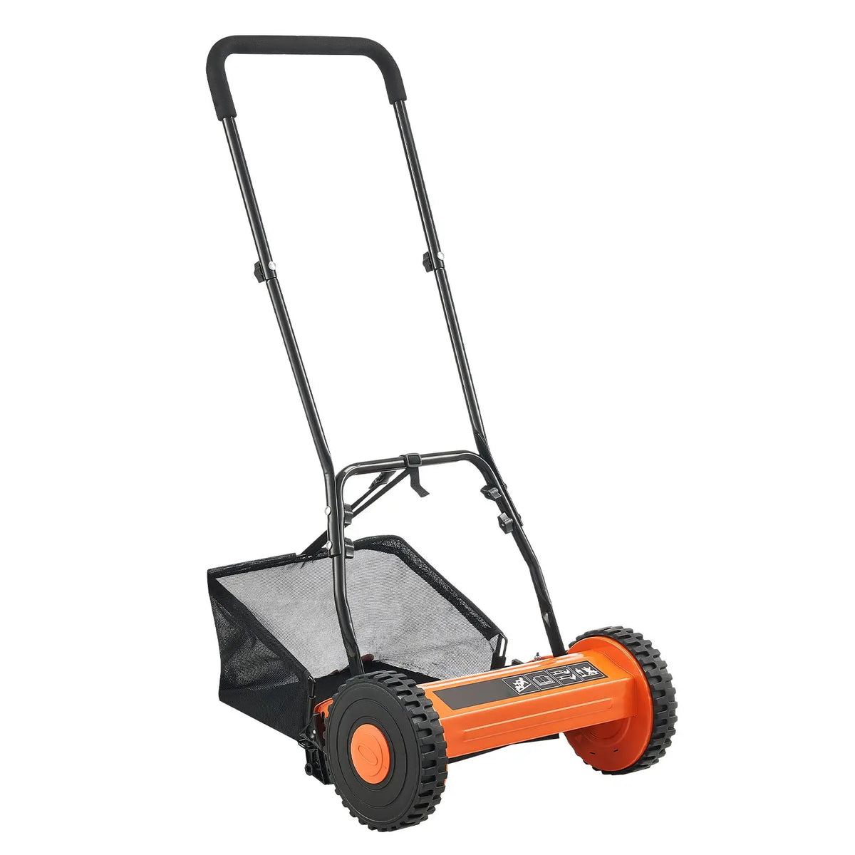14 Inch Manual Push Reel Lawn Mower – 5-Blade Cutting System, Adjustable Height