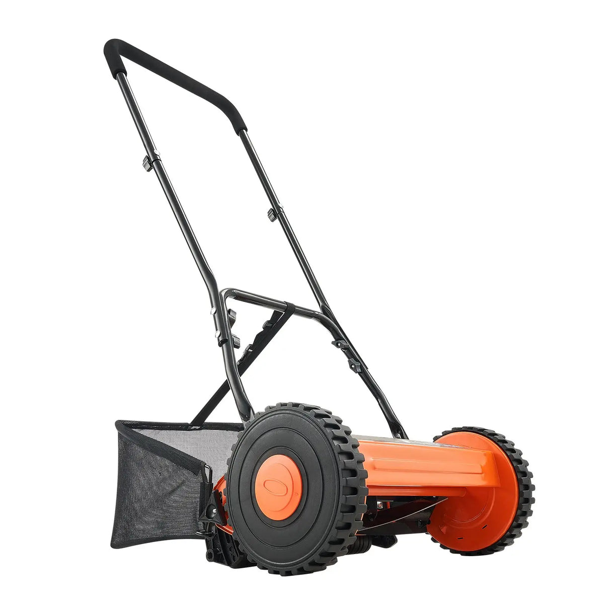 14 Inch Manual Push Reel Lawn Mower – 5-Blade Cutting System, Adjustable Height